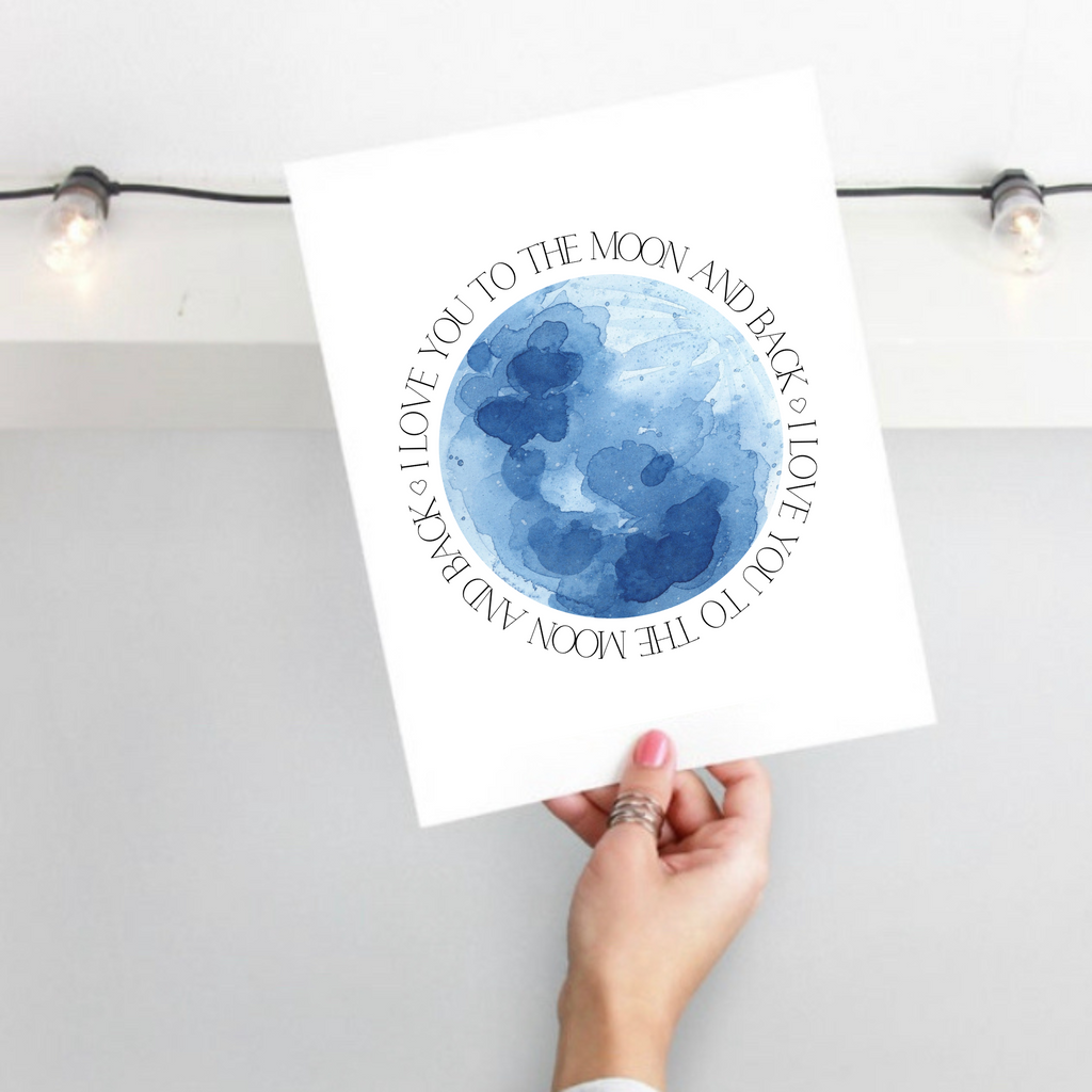 I love you to the moon art print
