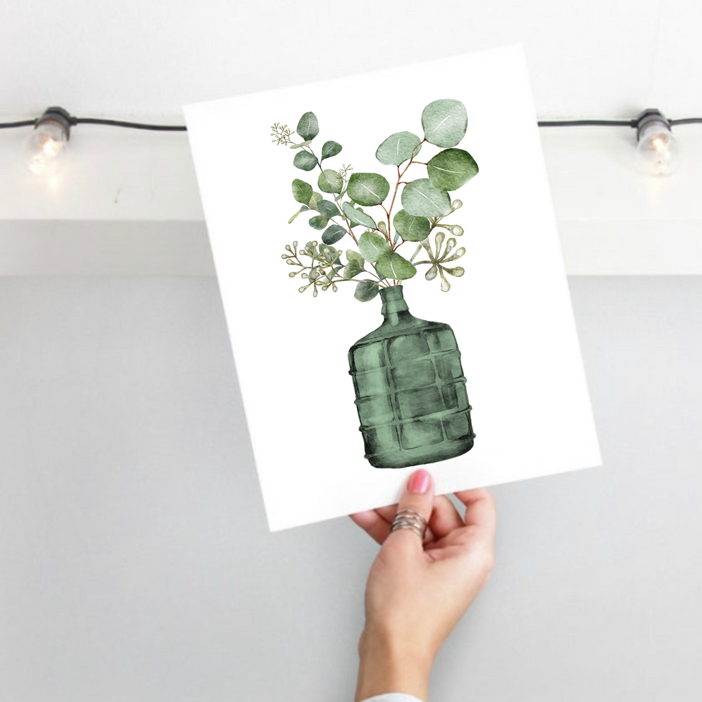 8x10 inch eucalyptus leaf art print by Wattle Designs