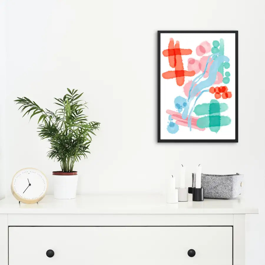 abstract art for hallway by Wattle Designs