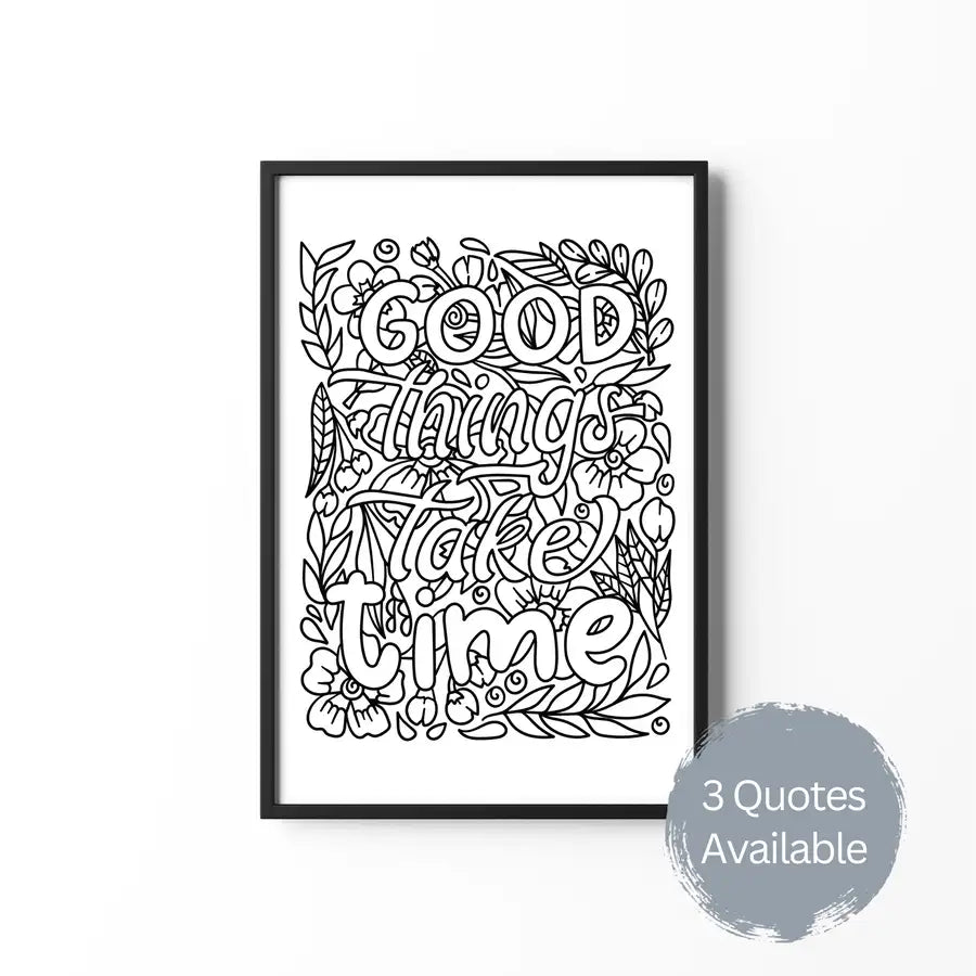 adult colouring poster