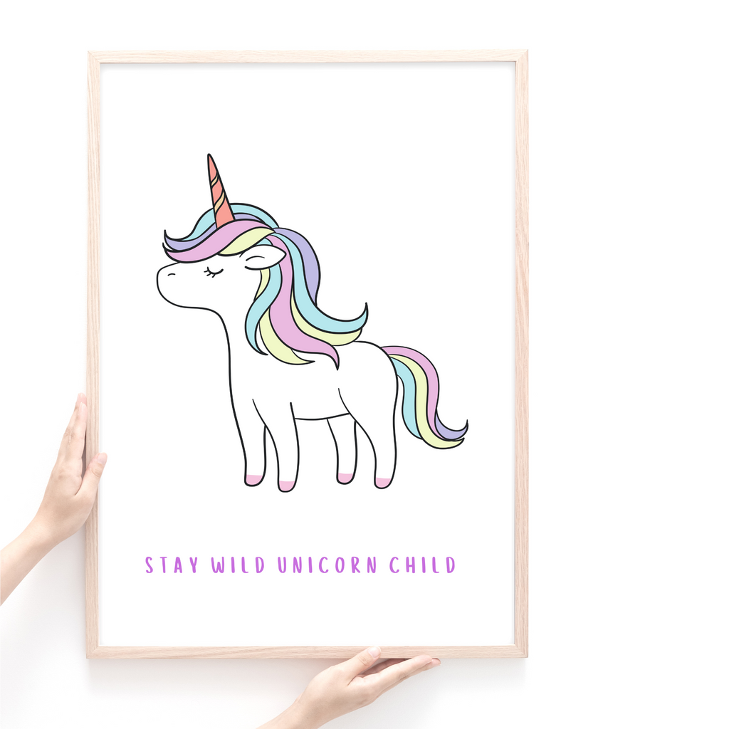 Unicorn quote print by Wattle Designs