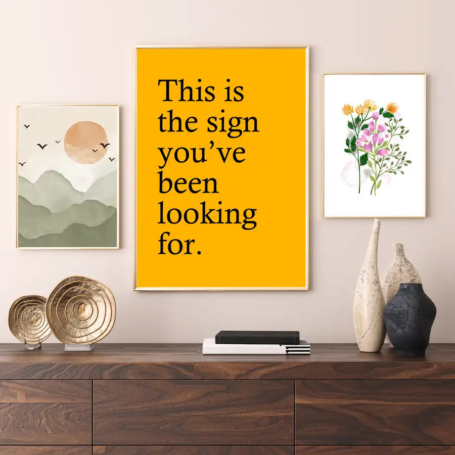 yellow gallery wall print by Wattle Designs