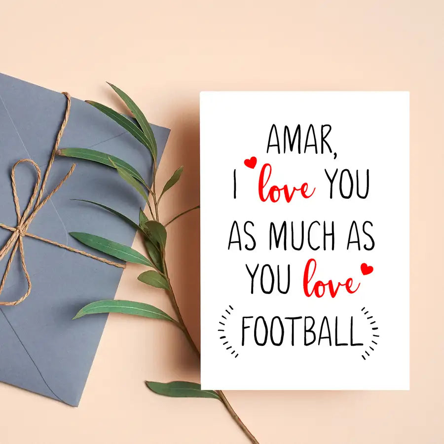 football birthday card