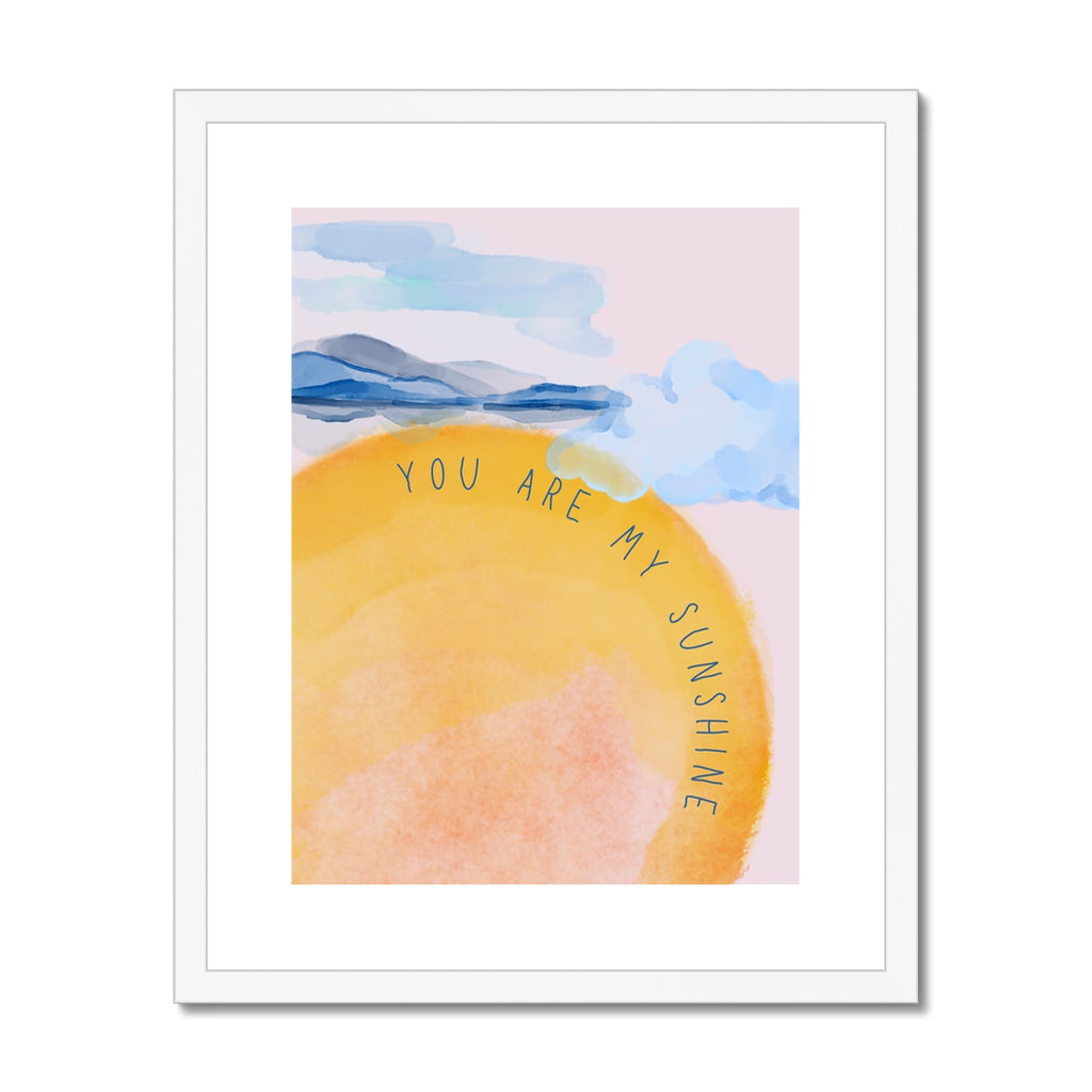 You Are My Sunshine Quote Print Framed & Mounted Print - Wattle Designs