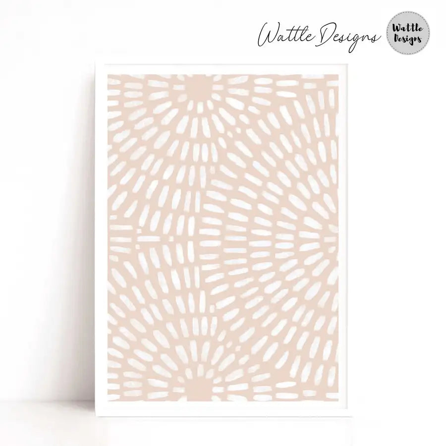 Abstract Beige Set of 3 Prints, Abstract Shapes Art Set - Wattle Designs