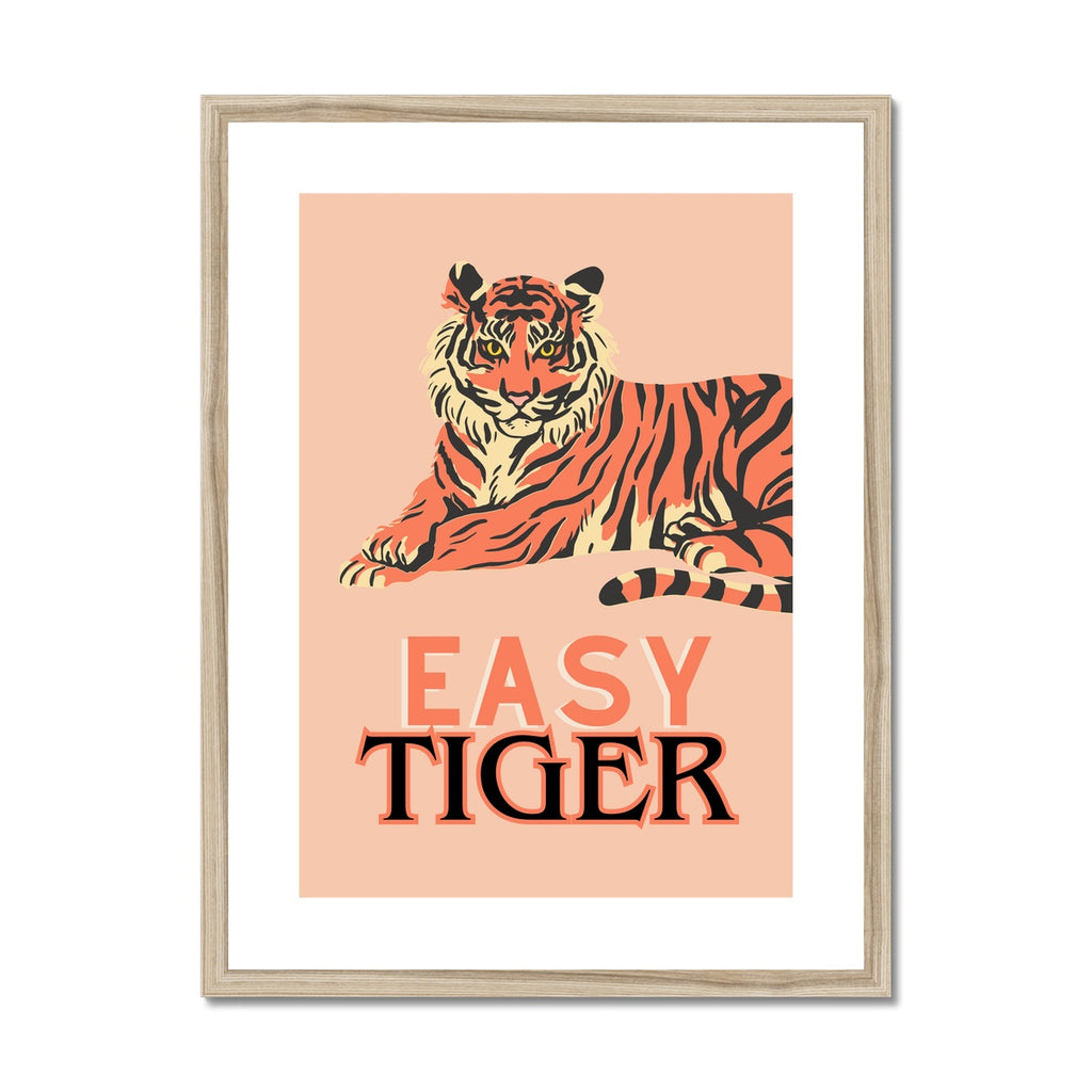 easy tiger framed quote print