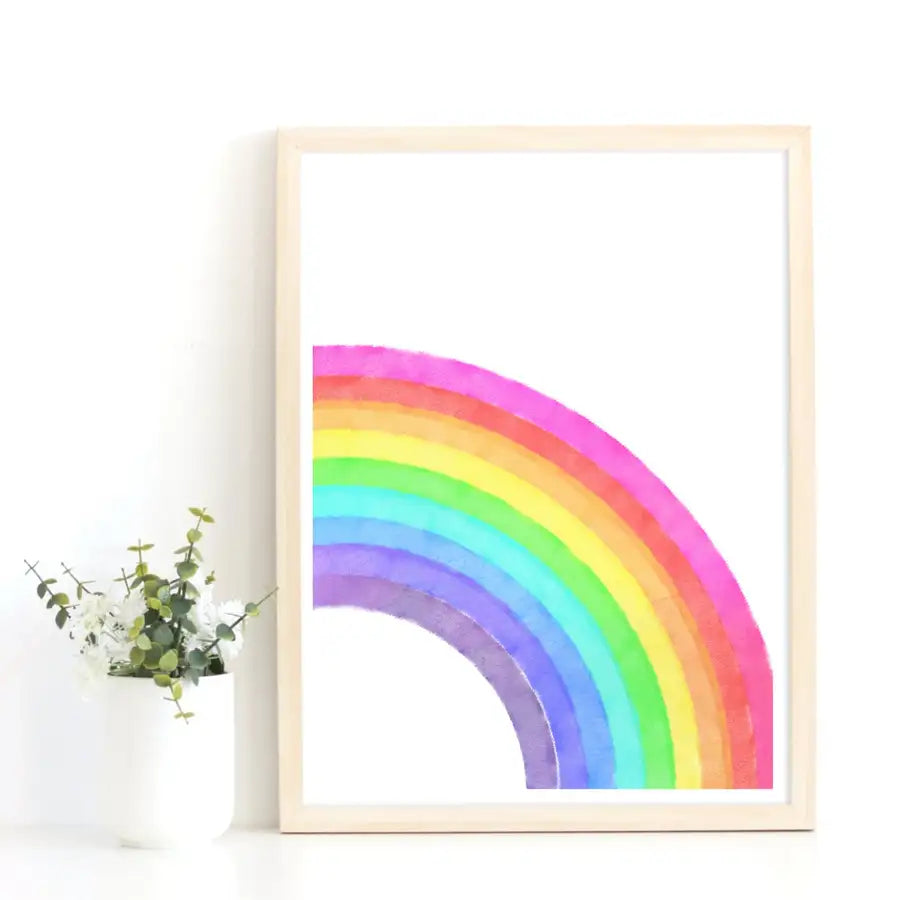 rainbow wall art print