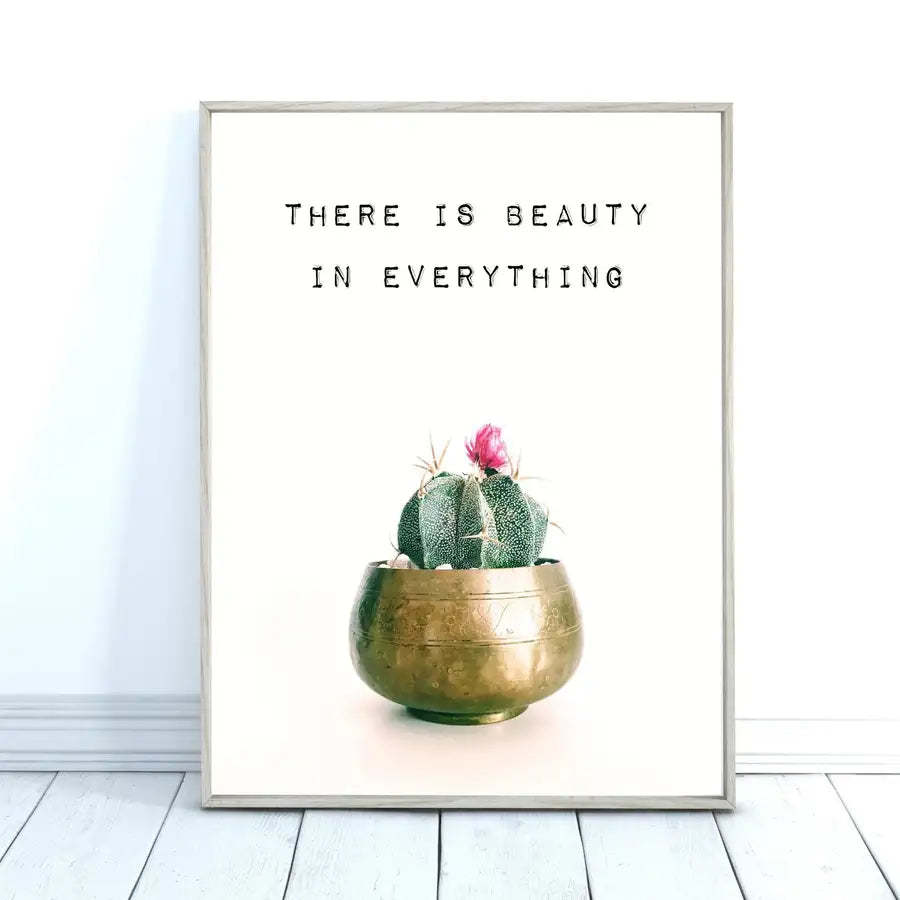 Cactus Wall Art, Cactus Quote Print - Wattle Designs