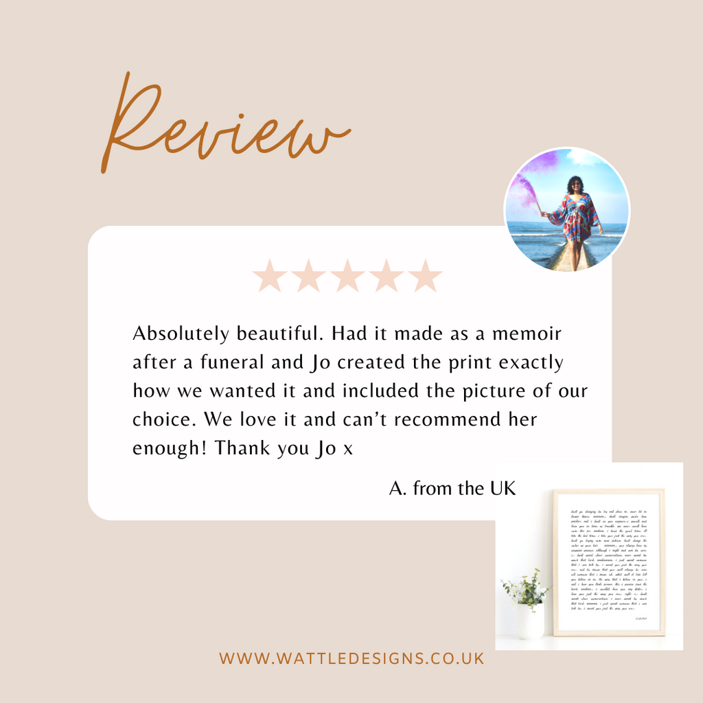 review example from Wattle Designs