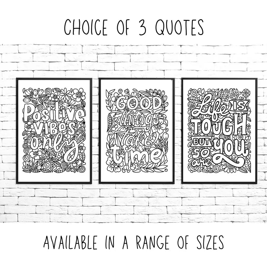colouring poster print options