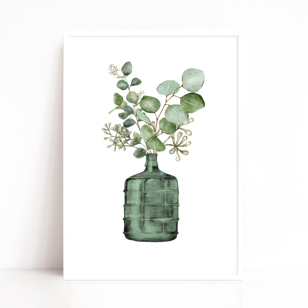 eucalyptus leaf art print by Wattle Designs