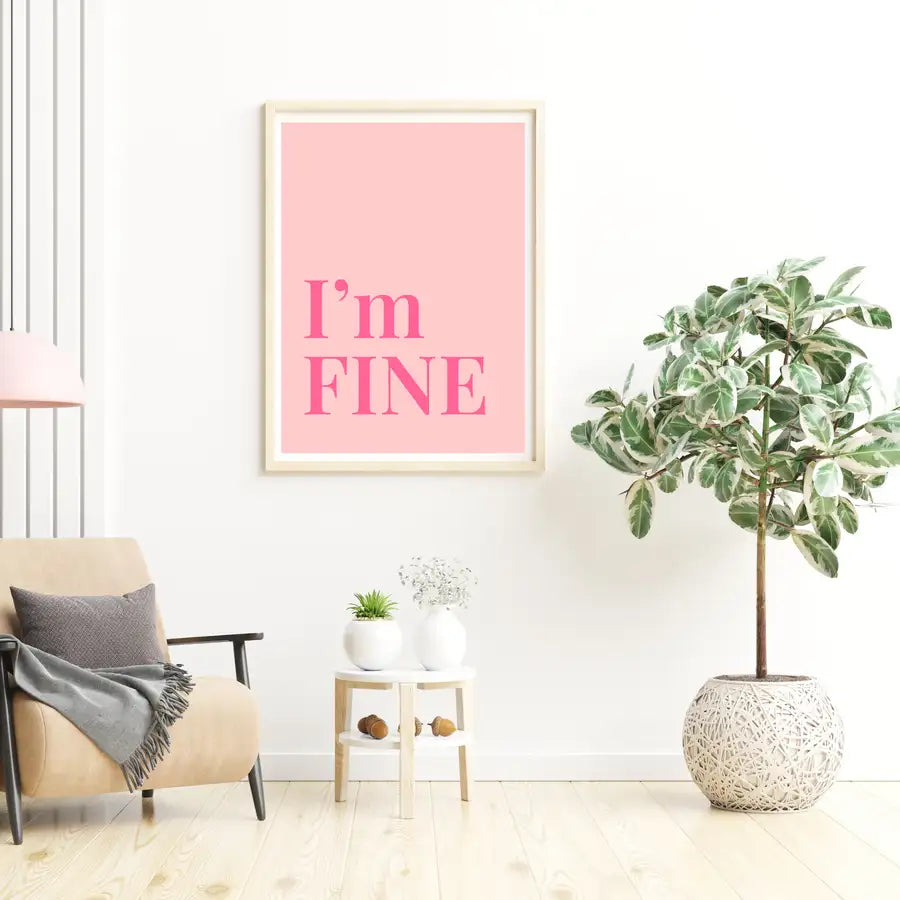 pink poster quote print