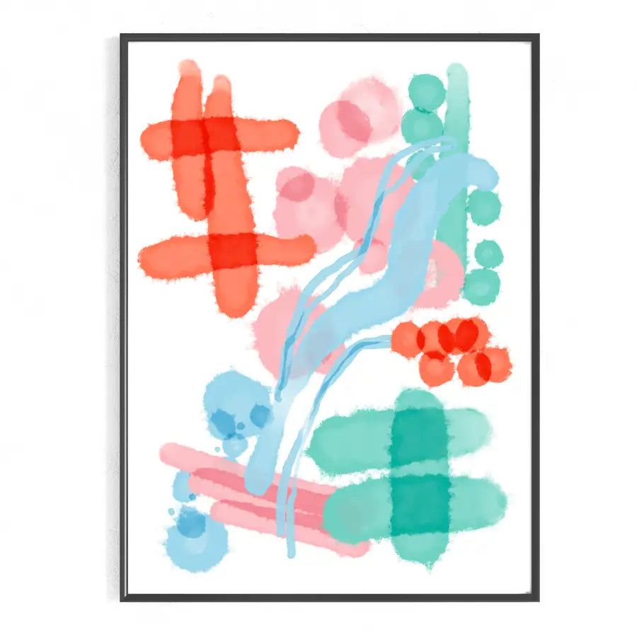 framed abstract wall art by Wattle Designs