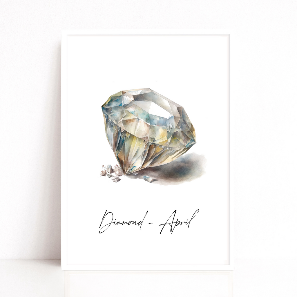 birthstone print diamond