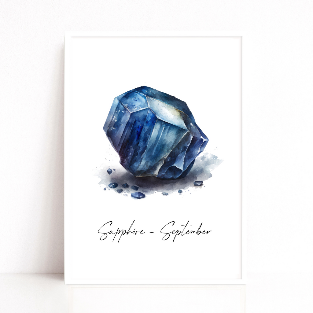 birthstone print sapphire