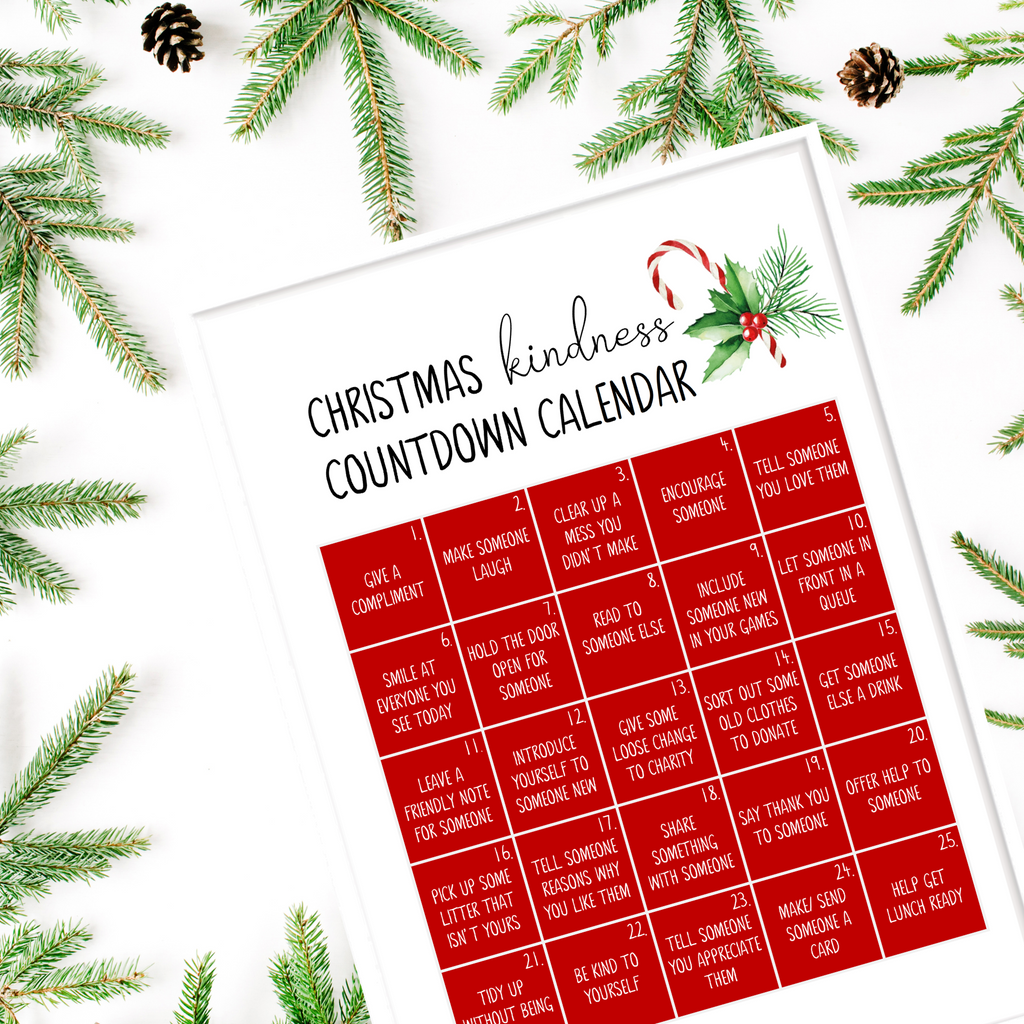 printable Christmas countdown chart by Wattle Designs