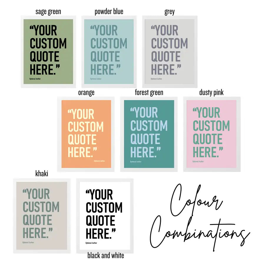 colour options for custom prints