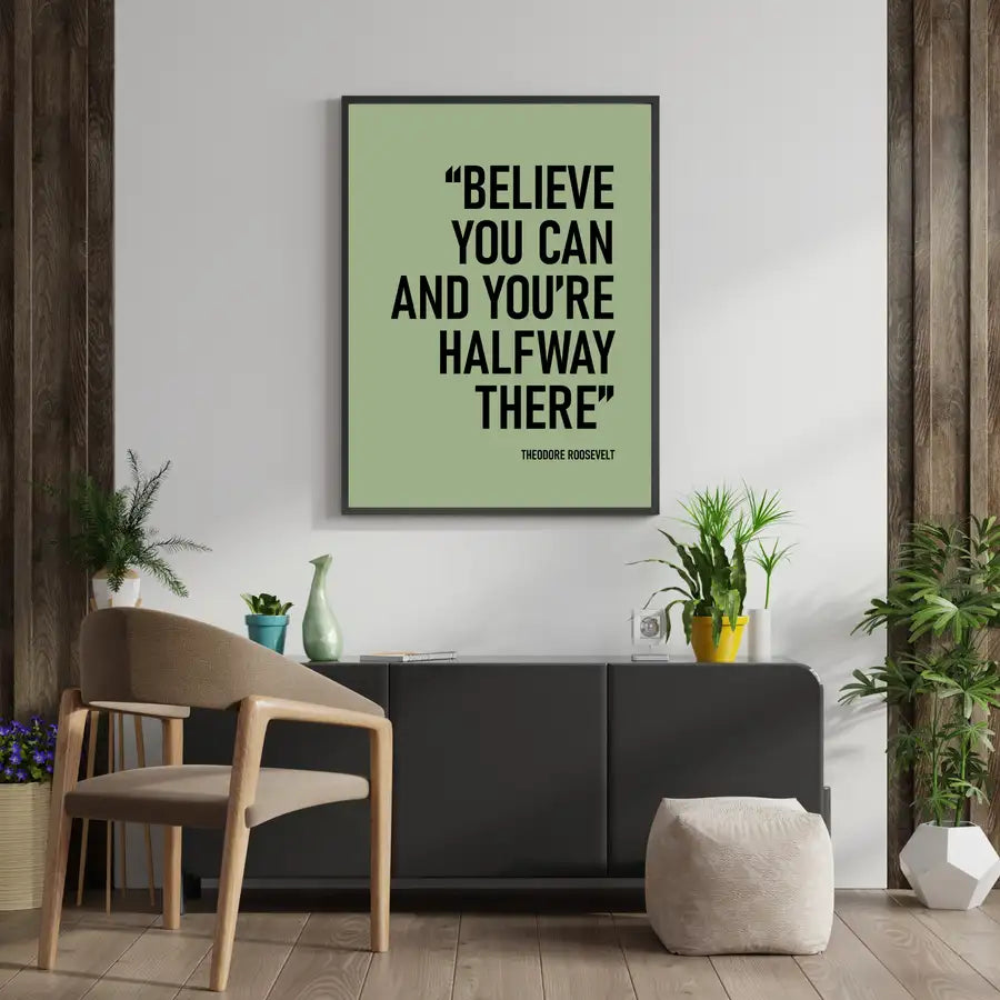 custom quote print in green by Wattle Designs