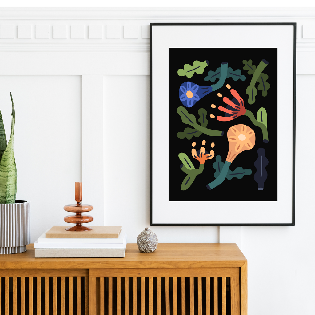 abstract kitchen framed print