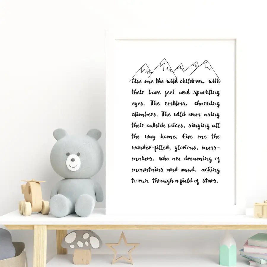 nursery quote print by Wattle Designs