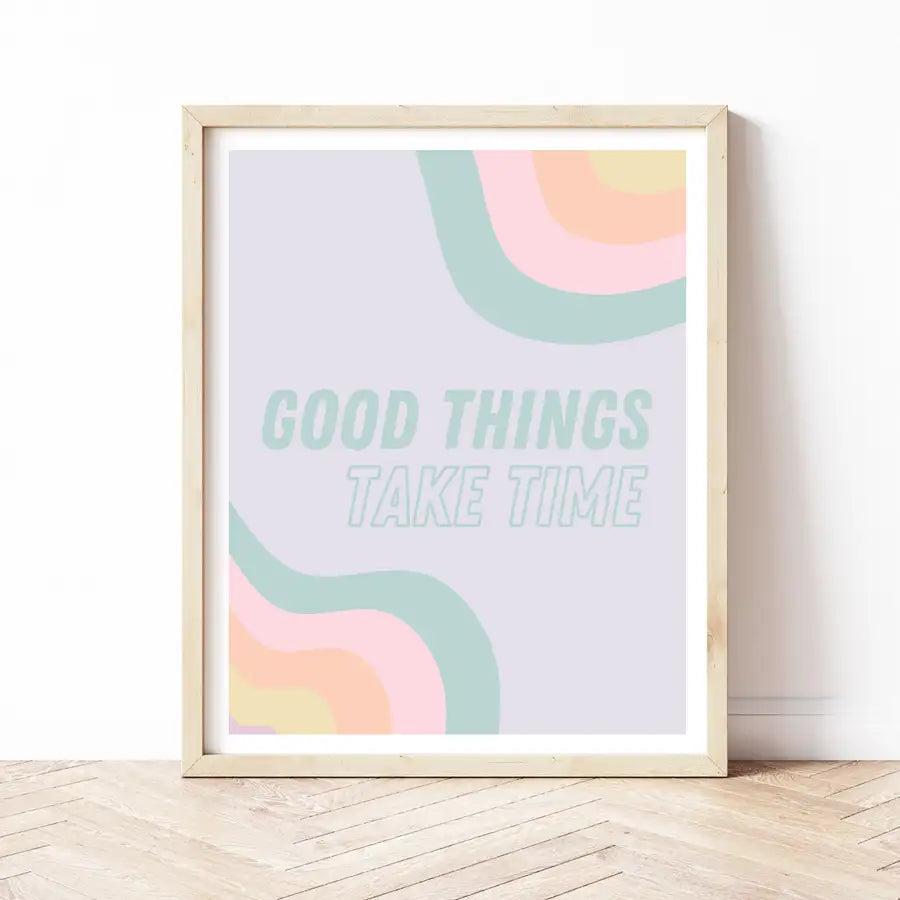 pastel typography print by Wattle Designs