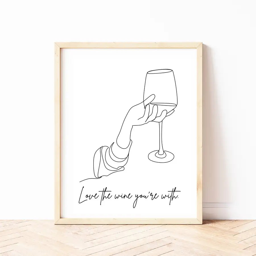 wine quote print by Wattle Designs