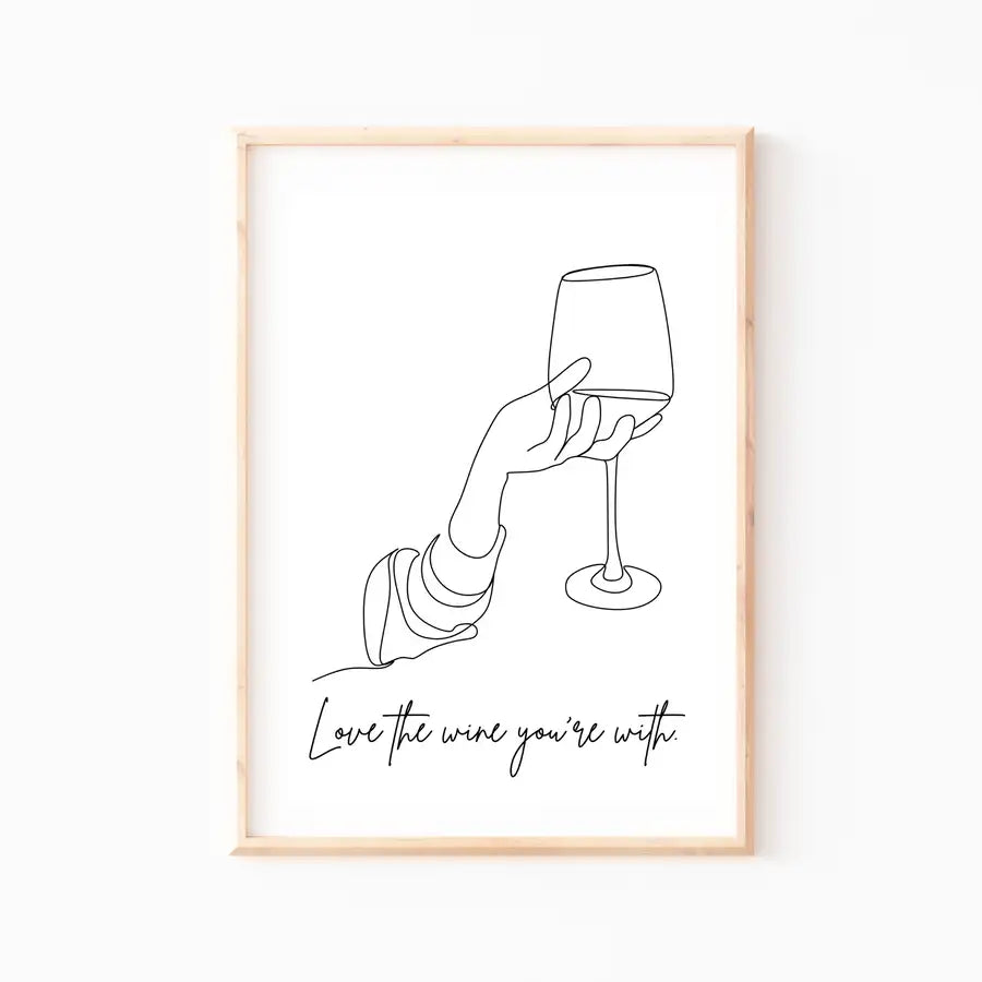 wine quote print by Wattle Designs