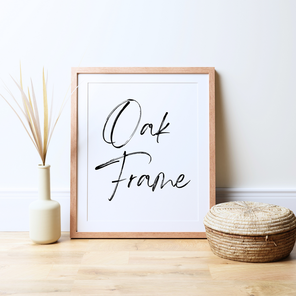 oak picture frame with mount by Wattle Designs