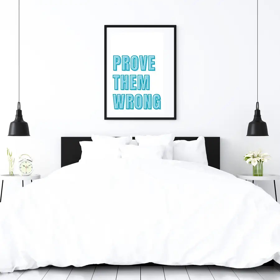 motivational bedroom quote poster