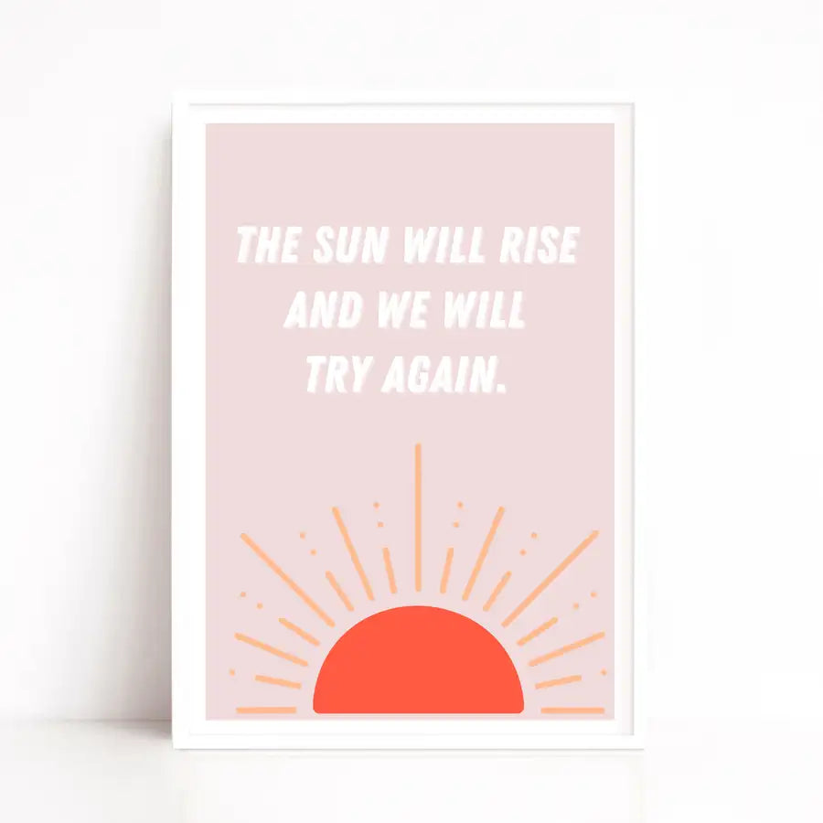 Dusty pink coloured quote print by Wattle Designs