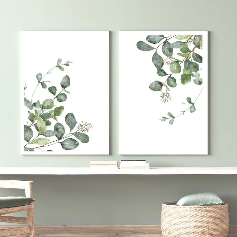 set of 2 eucalyptus prints