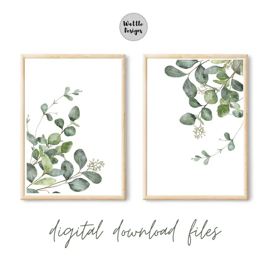 pair of eucalyptus prints