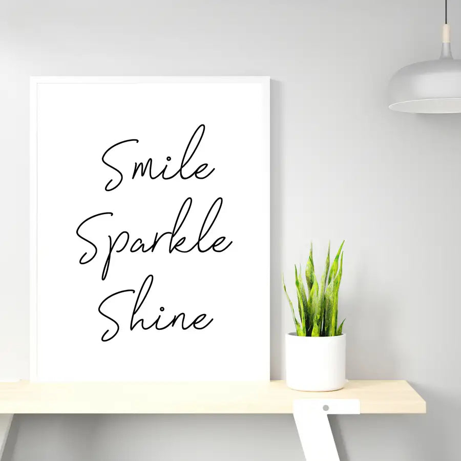 smile quote minimalist print