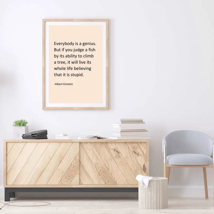 Dyslexia Friendly Quote Prints, Einstein Education Quote Print - Can Be Customised - Wattle Designs