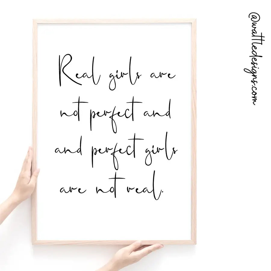 real girls quote print
