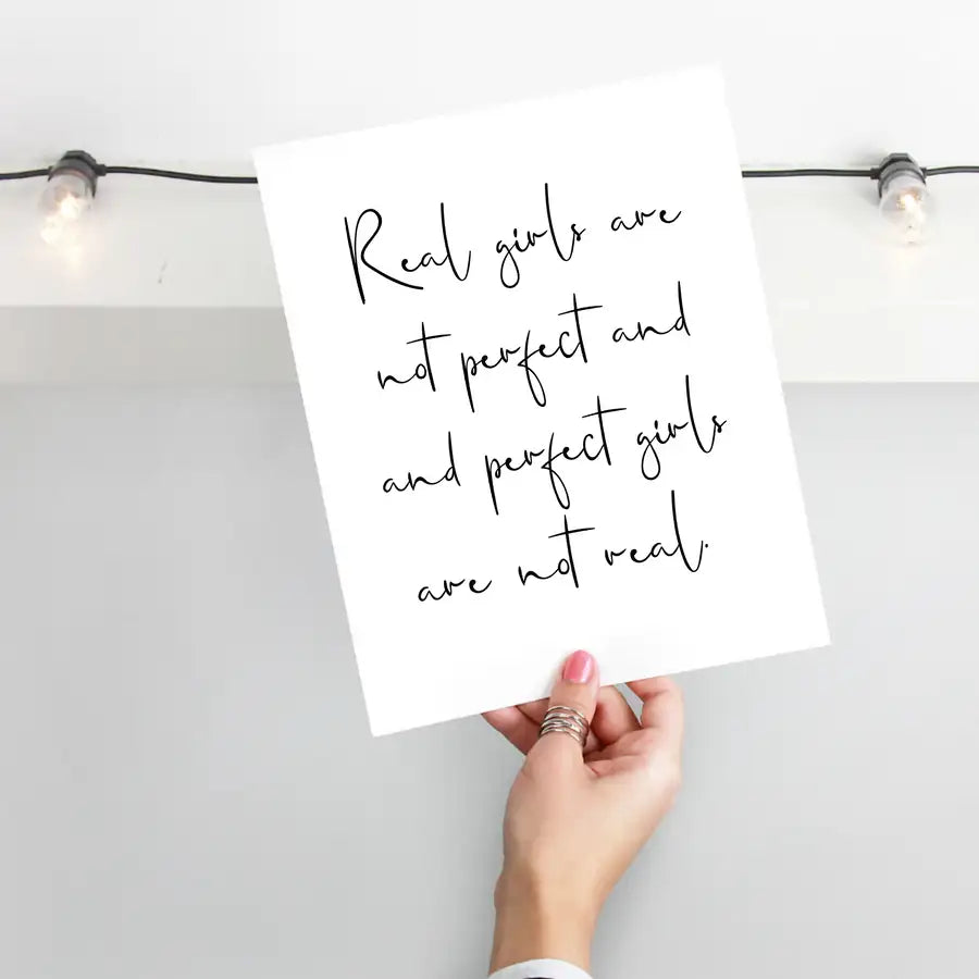 perfect girls quote print