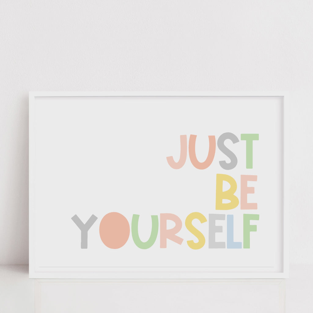 just be yourself quote print video