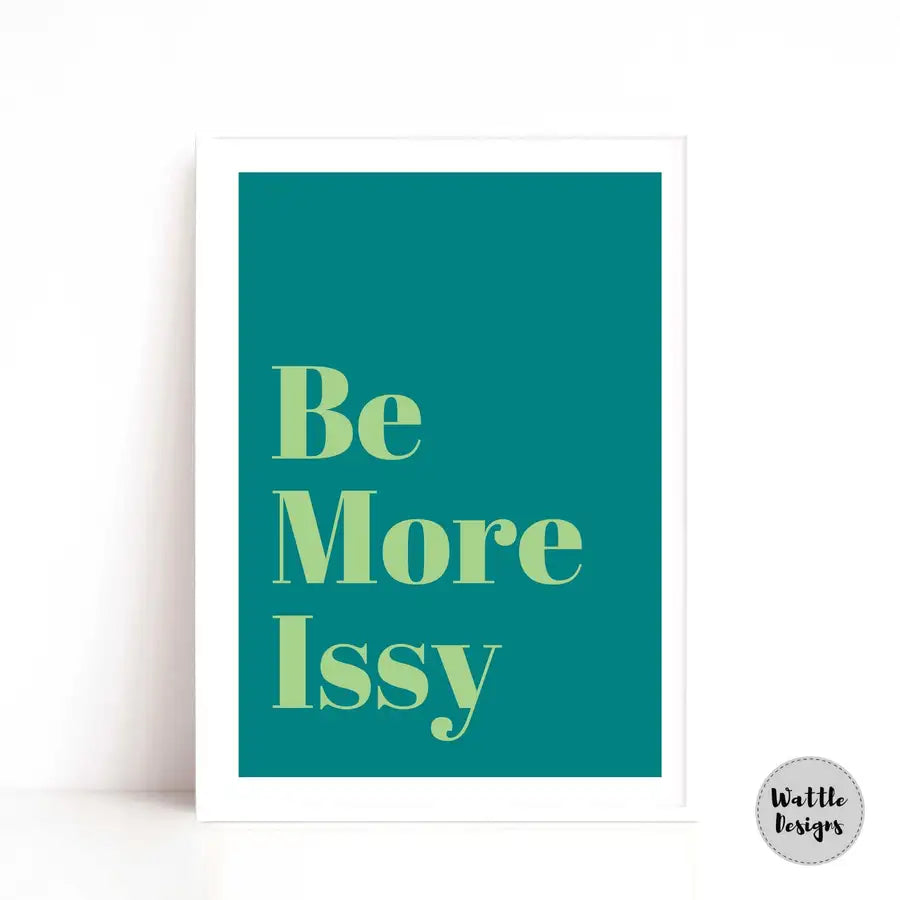 Be More | Hot Pink Personalised Wall Art Print