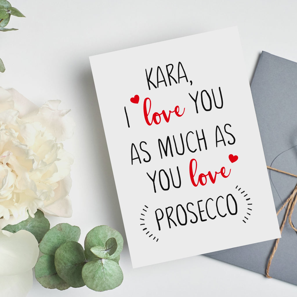 personalised I love you card