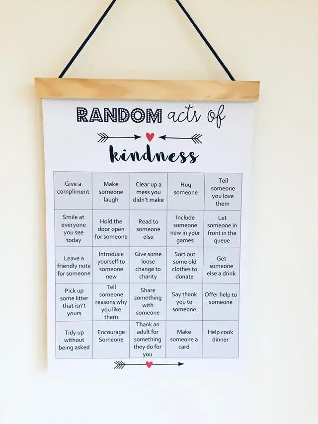 Random Acts of Kindness Print, Classroom Decor - Wattle Designs