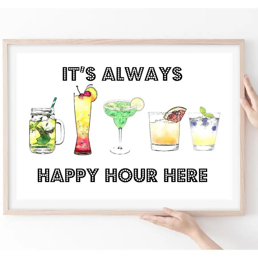 cocktail quote print