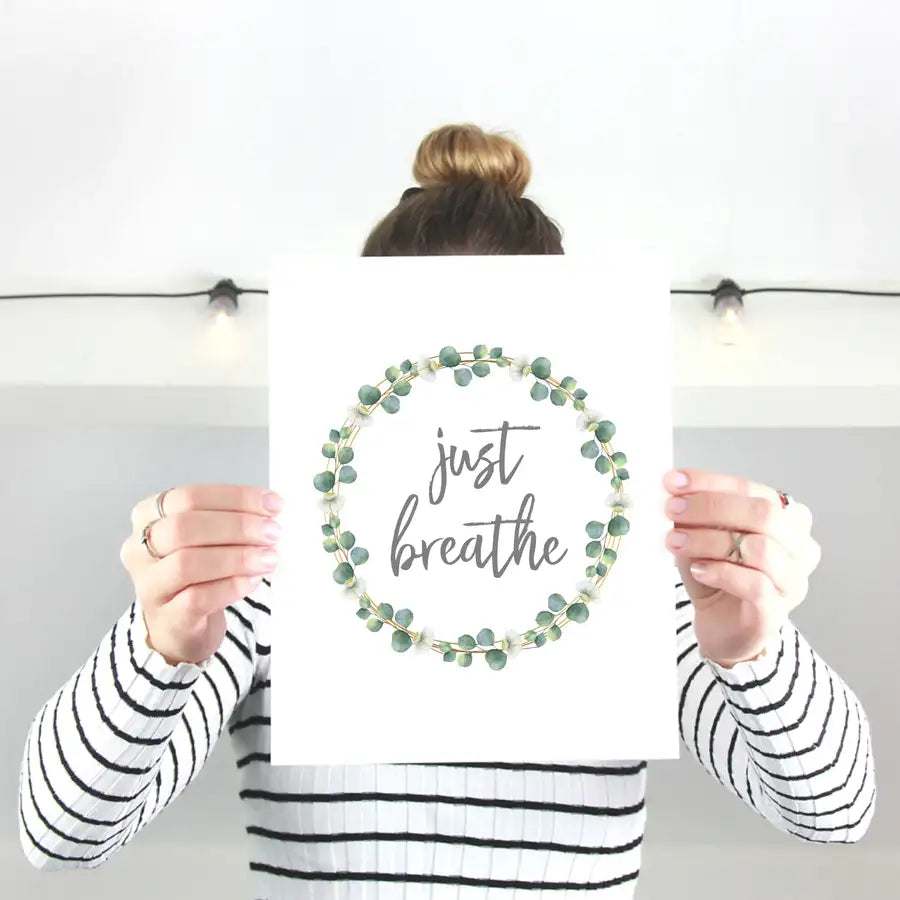 Just Breathe Quote Print - Wattle Designs