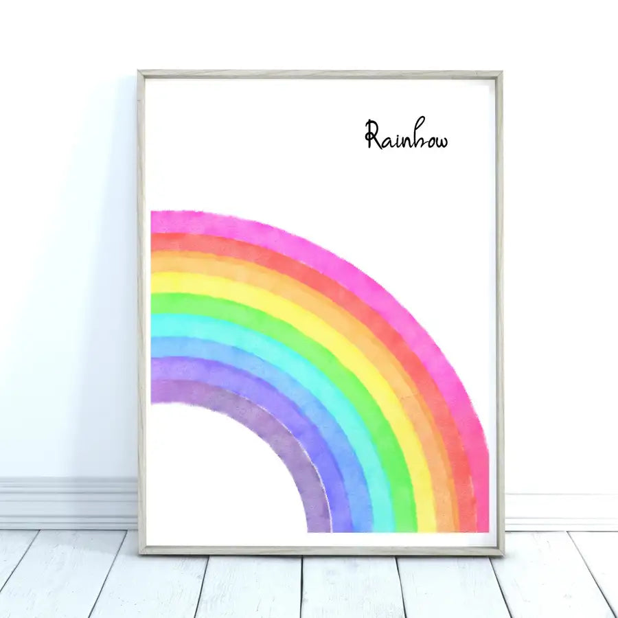 watercolour rainbow print