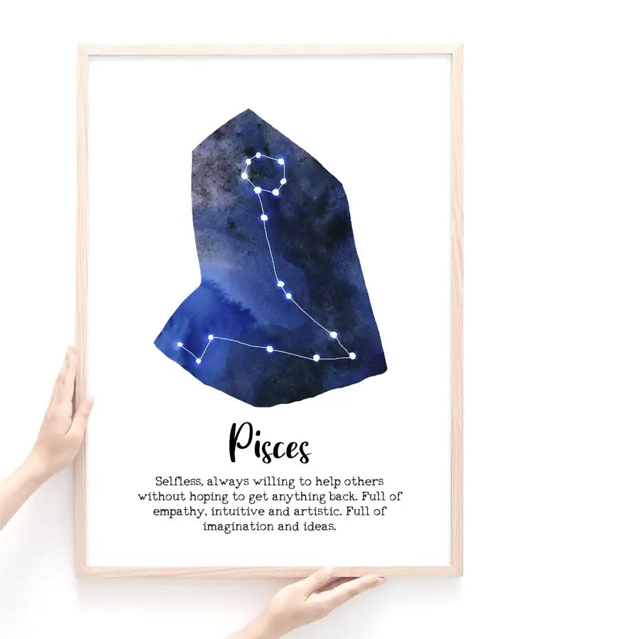 Pisces star sign print