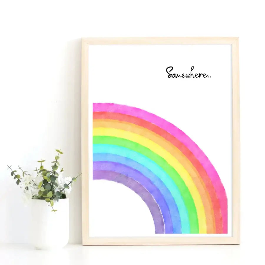 personalised rainbow print
