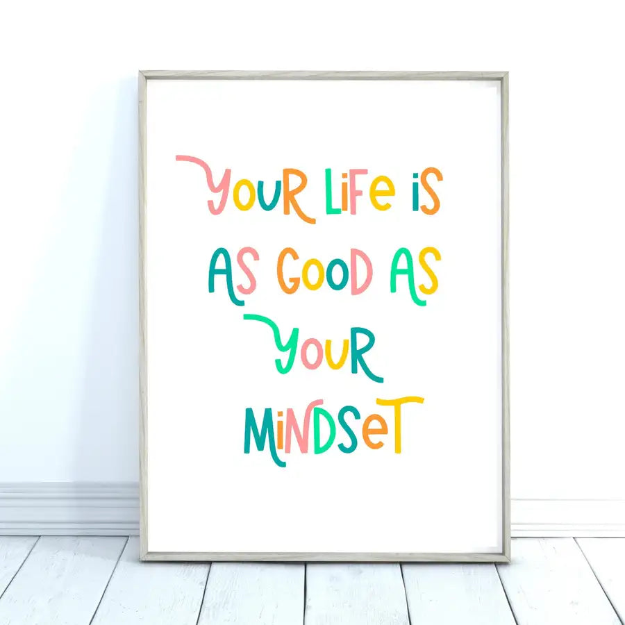 mindset wall art quote