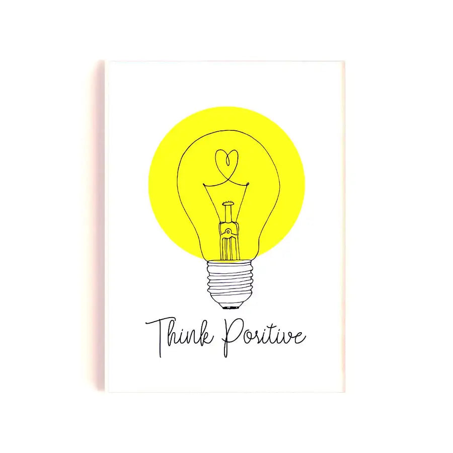 think positive quote print