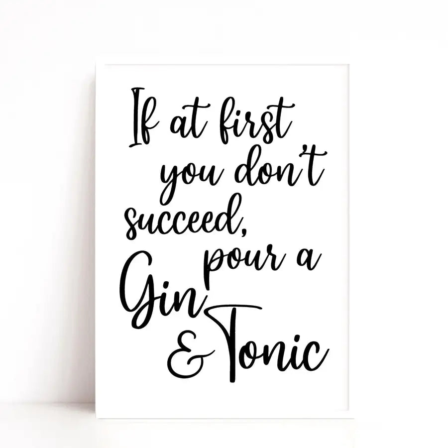 gin and tonic poster