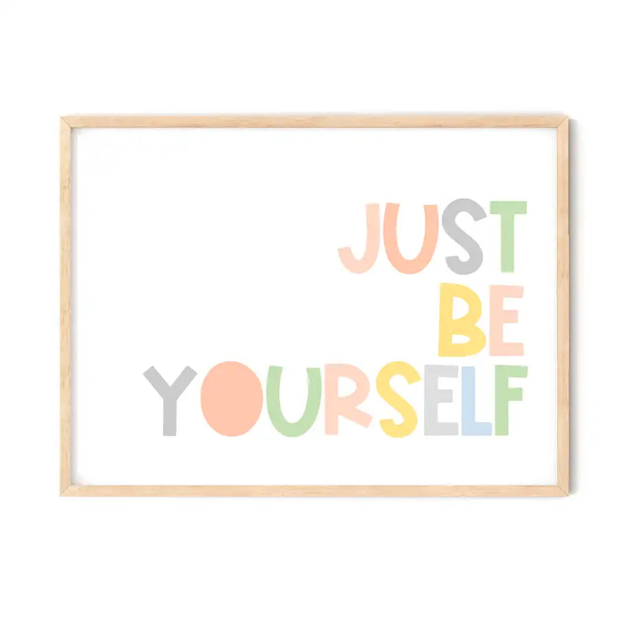 pastel kids room quote poster print