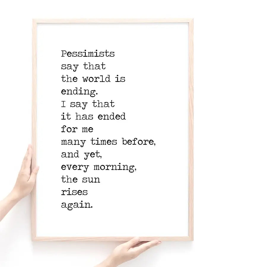 framed life quote print